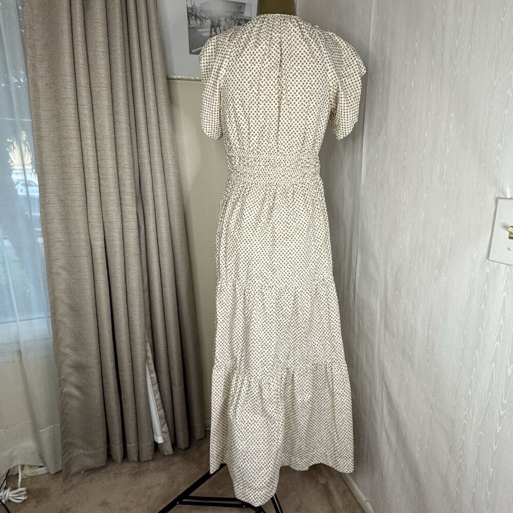 ANTHROPOLOGIE Somerset Puff Sleeve Edition Neutral Motif S Small - Picture 6 of 11